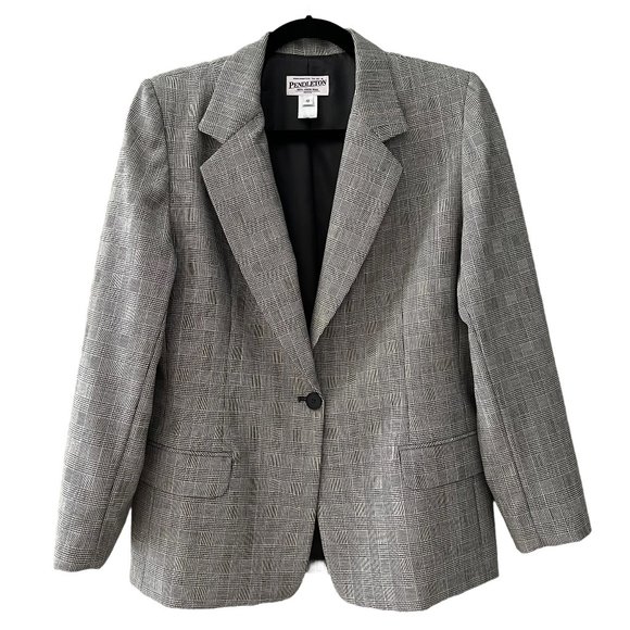 Pendleton 100% Wool Micro Houndstooth Blazer - Picture 1 of 6